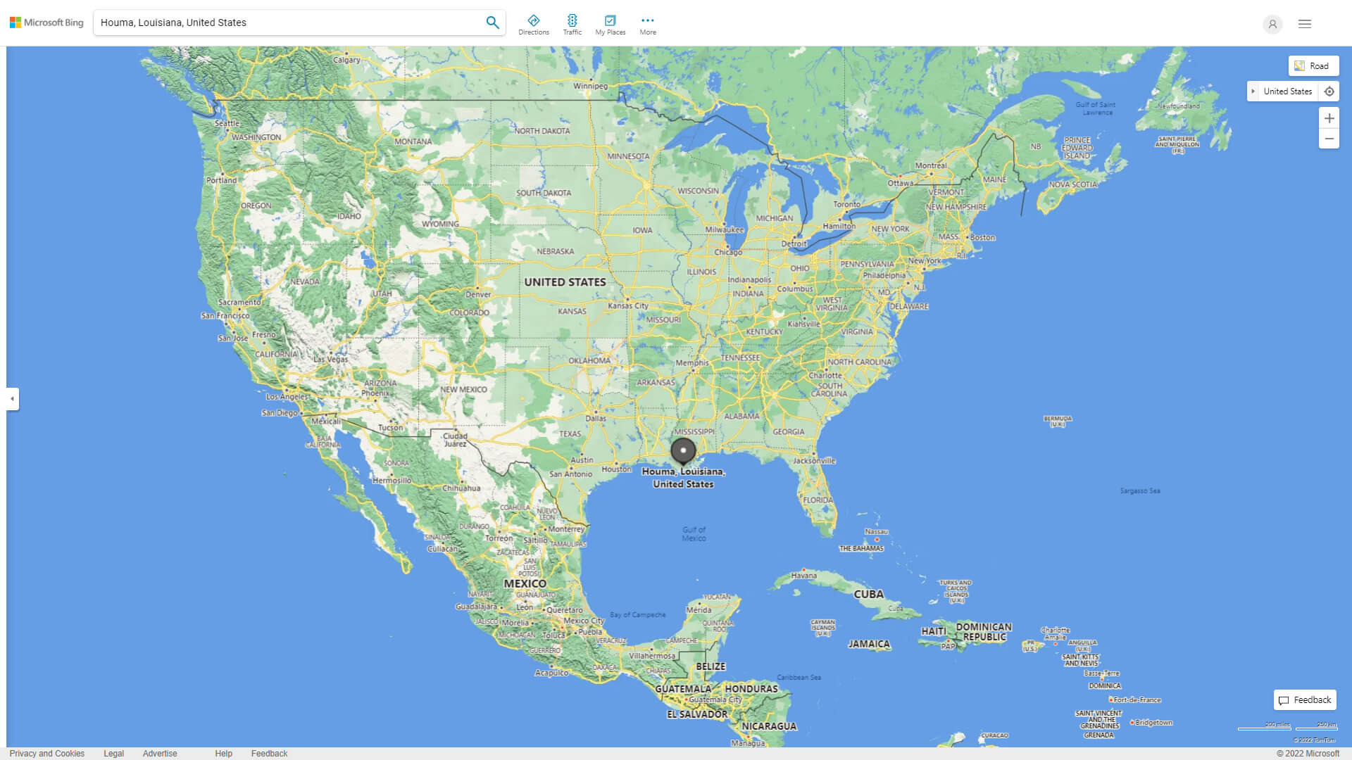 Houma Louisiana Map and Houma Louisiana Satellite Image
